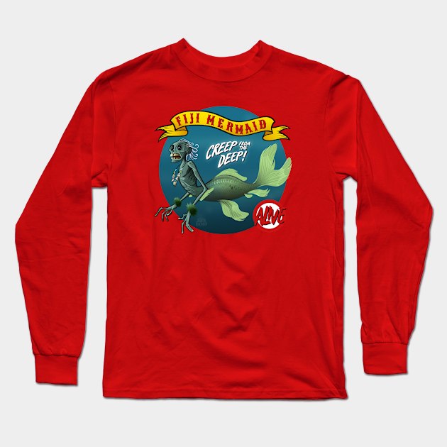 Fiji Mermaid Long Sleeve T-Shirt by Hard Boyled